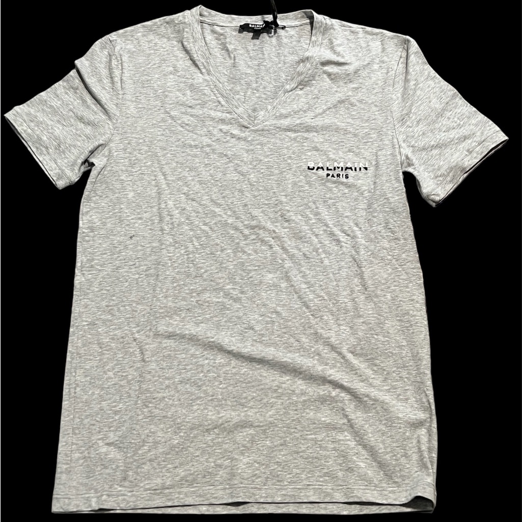 Balmain***Gray V-Neck Men’s T-Shirt***Med.***$480
